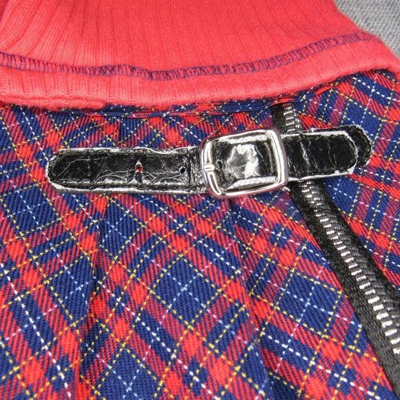 Y2K Plaid Dress Girls Size 5 Red Multicolor Embellished Plaid Retro VTG School - Picture 12 of 16